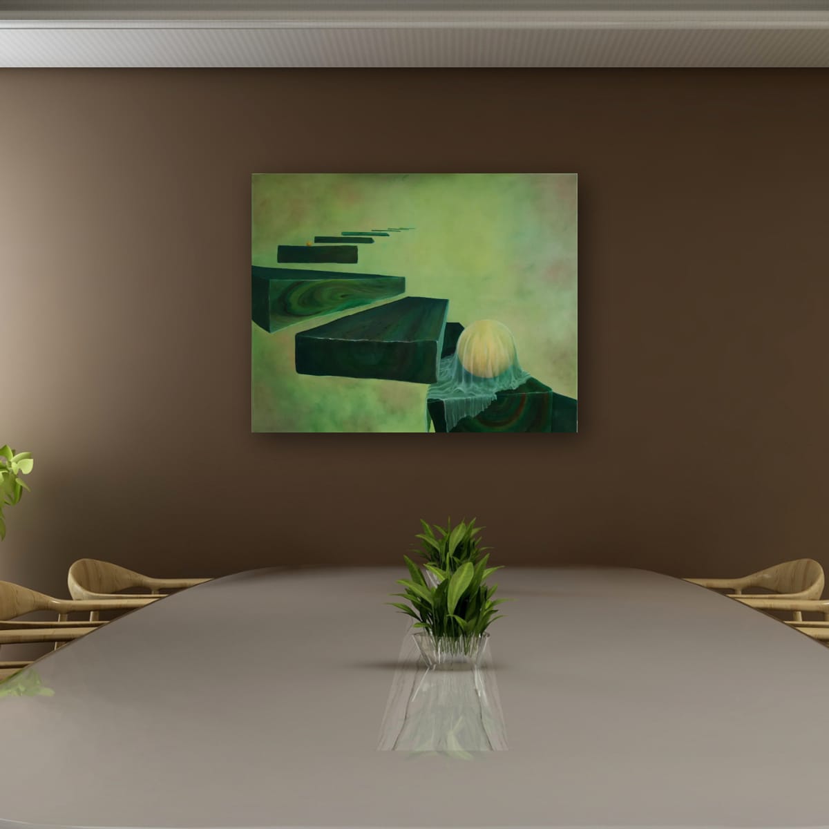 We are all on the stairway - Oljemaleri