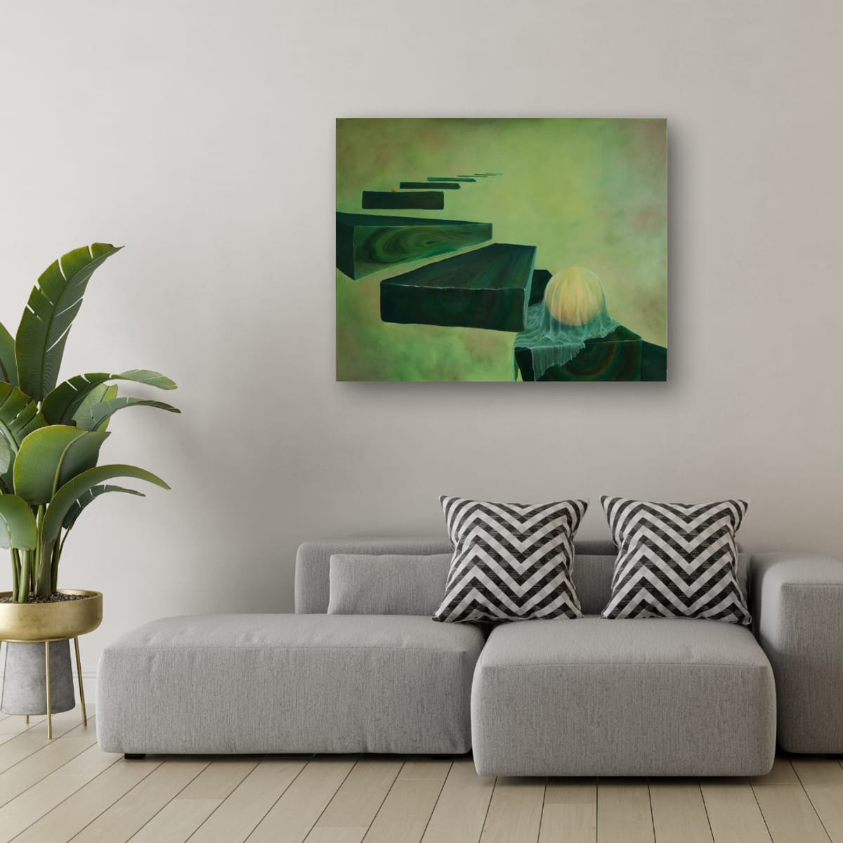 We are all on the stairway - Oljemaleri