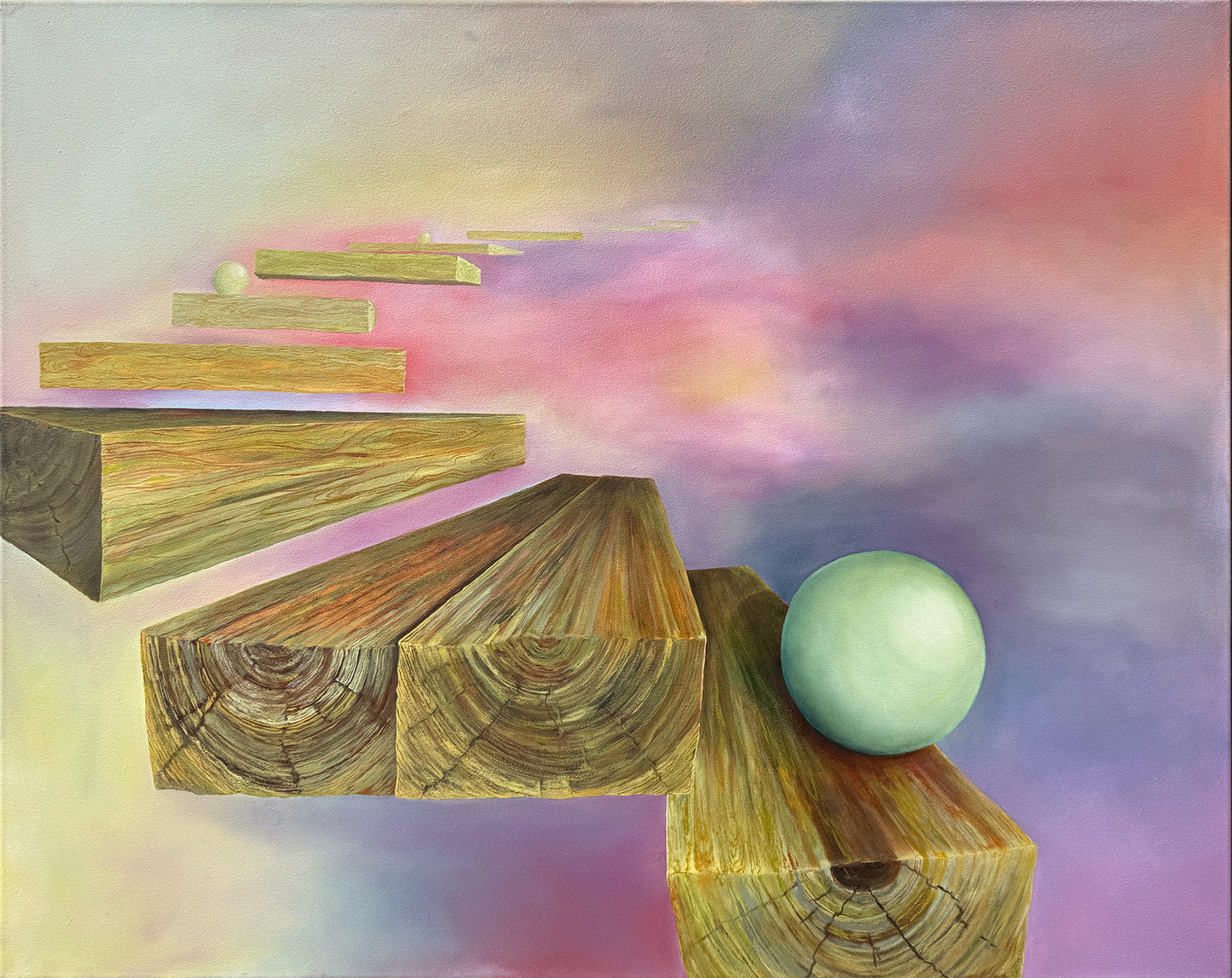 Yellow Highway to Heaven. Oil. 80x100x2 cm