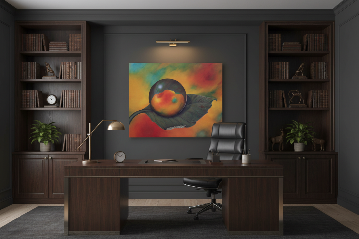 Hjemmekontor mockup uten ramme